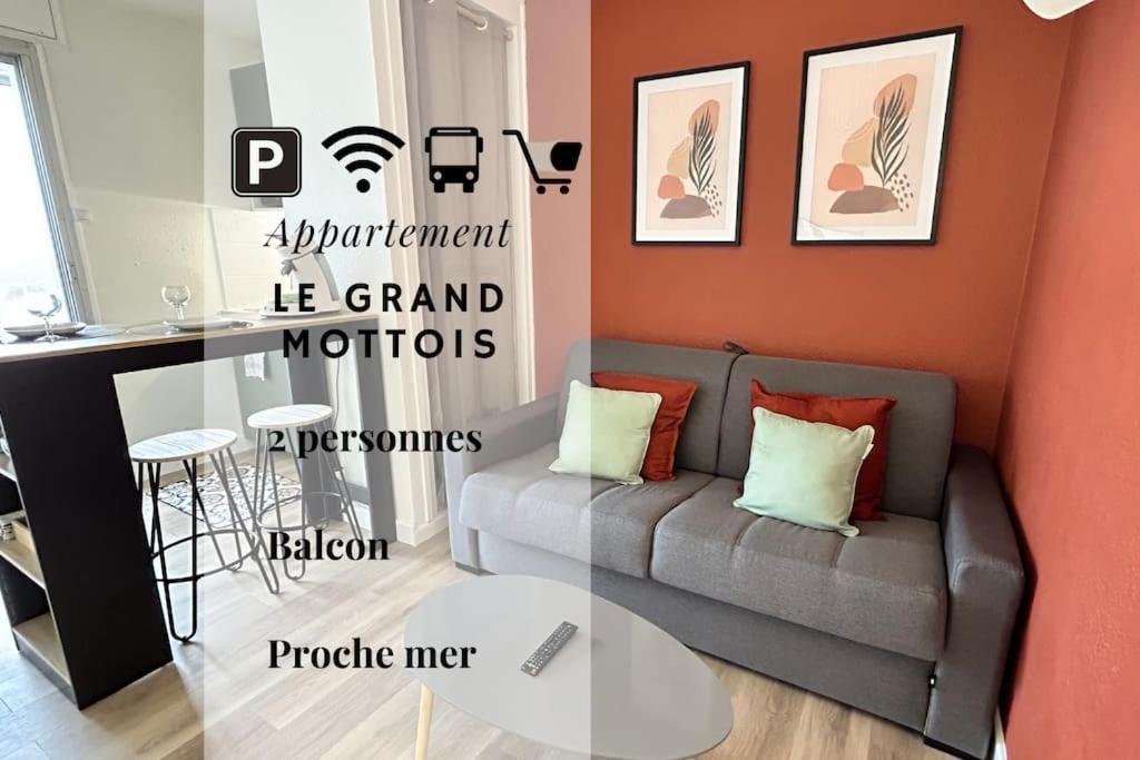050 - Le Grand Mottois Studio, 2Pers - 100M Plage Ла-Гранд-Мот Экстерьер фото